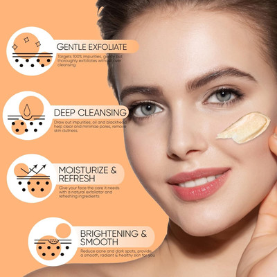 PERLENTE best all skin type Vitamin C Face Scrub Dead Skin Remover  Scrub(380 ml)