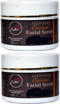 INDOPOWER DoO 234-ACTIVATED CHARCOAL FACIAL SCRUB COMBO PACK (2x100gm.)(2 Items in the set)