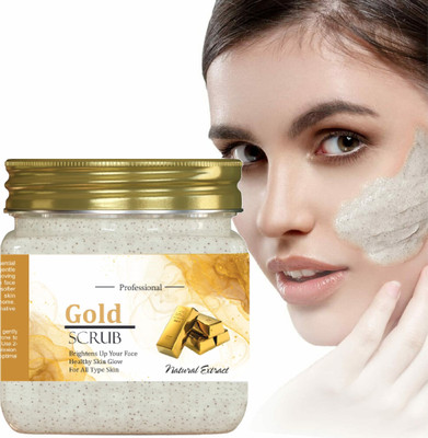 PERLENTE Gold Face and Body Scrub - Skin Glow all skin type  Scrub(360 ml)