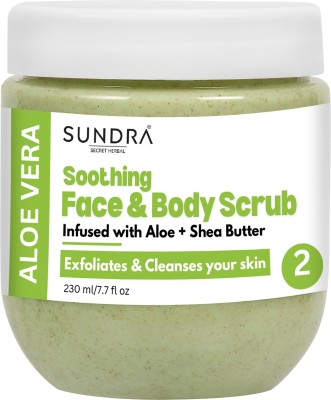 Sundra Secret Herbal Aloe Vera Soothing Face & Body Scrub(230 ml)