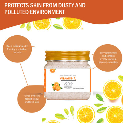 KAIASHA all skin care Vitamin C Face Scrub for Glowing Scrub(380 g)