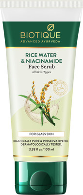 BIOTIQUE Rice Water & Niacinamide Gel Face Scrub 100ml Scrub(100 ml)
