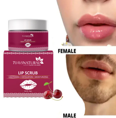 7days natural Lip Balm Scrub For Lightening & Brightening Dark Lips  Scrub(25 g)