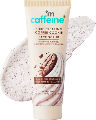 mCaffeine Coffee Cookie Face Scrub - Remove Blackheads, Detan & Glow with Walnut Scrub(100 g)