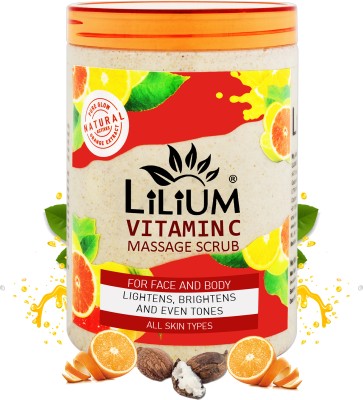 LILIUM Radiant Glow Massage Scrub Vitamin C | Prevent Skin Pigmentation, Diminish Acne Scrub(500 ml)