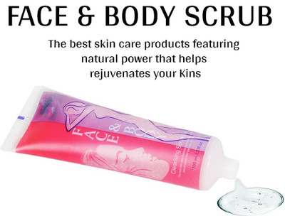 FELICECHIARA Natural Gel enriched Face & Body Cleansing scrub Aloevera Scrub(100 ml)