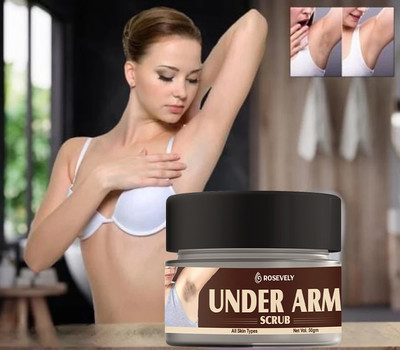 Rosevely UnderArm Scrub for Brightening & Remove Black Spots and Warts Your Underarms1 Scrub(50 g)