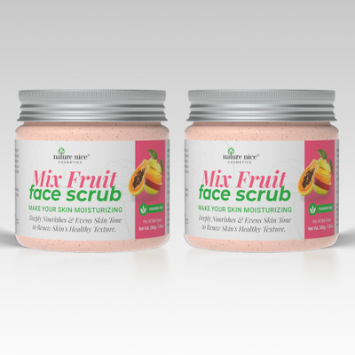 Nature Nice Mix Fruit Face Scrub with Richness of Real Fruits Combo Scrub(400 g)