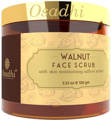 Osadhi Natural Walnut Scrub | Detan Exfoliator for Smooth, Glowing & Clear Skin Scrub(100 g)