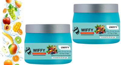 Wiffy Face Scrub facial glow, soft Apricot Mix-Fruit body Scru Scrub(400 ml)