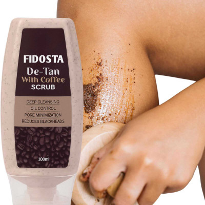 fidosta De-Tan Scrub For Face & Body| Deep Pore Cleansing | Dirt Removal Scrub020 Scrub(100 ml)