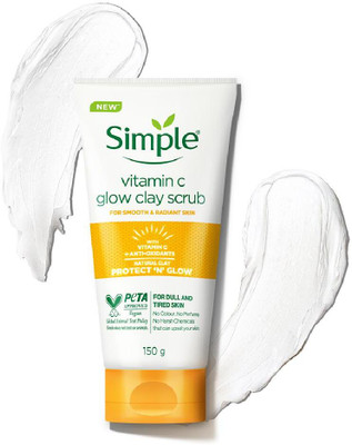 Simple Protect N Glow Vitamin C Glow Clay Scrub|| 150g Scrub(150 g)