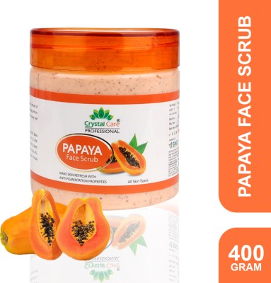 Crystal Care Papaya Whitening Deep Exfoliator Facial Scrub Peeling Gel for Women All SkinType Scrub(400.427999999992 g)