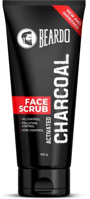 BEARDO Activated Charcoal Anti-Pollution Face Scrub for Deep Pore Cleaning 100 g Scrub(100 g)