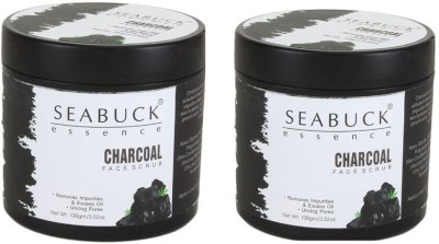 Seabuck Essence Charcoal Face Scrub Pack of 2 Scrub(200 g)