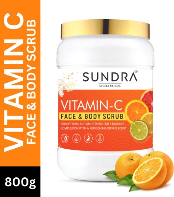 Sundra Secret Herbal Vitamin C Skin Brightening Face & Body Scrub For Women & Men, Exfoliating Scrub(800 g)