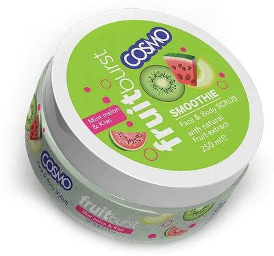 COSMO Frutburst Mint Melon & Kiwi Face and Body  Scrub(250 ml)