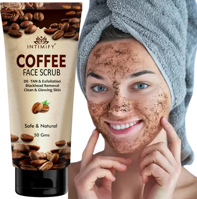 INTIMIFY coffee face scrub Remove Blackheads, Detan & Exfoliate Dead Skin Scrub(50 g)