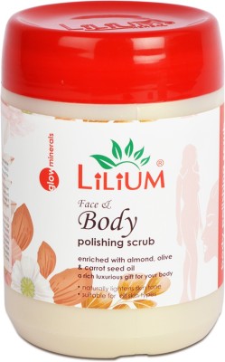 LILIUM Body Polishing Scrub For Dull & Uneven Skin Tone|Remove Dirt & Dead Skin Scrub(900 ml)