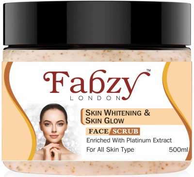 fabzy London White Glow Scrub For Face & Body | Cleanser Scrub for Exfoliation 500ml Scrub(500 ml)