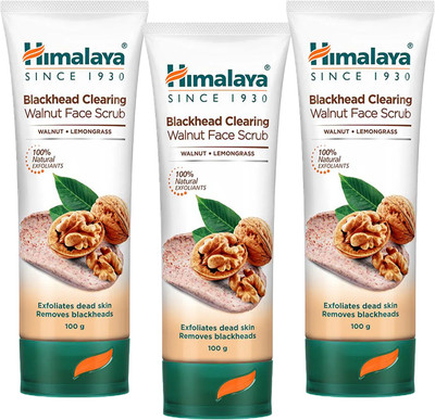HIMALAYA BLACKHEAD CLEARING WALNUT FS 100G (PACK OF 3 ) Scrub(300 g)