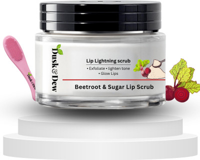 dusk and dew Beetroot lip scrub for Pigmentation Heals Dry, Smoker, Chapped Lips with Sugar Scrub(25 g)