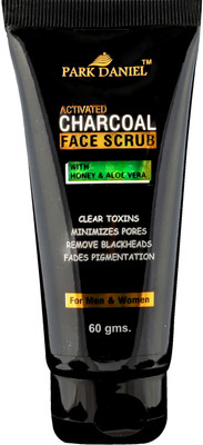 PARK DANIEL Activated Charcoal Face Scrub - For Remove Blackheads, Minimizes pores, Clear Toxins & Fades Pigementation(60 gms) Scrub(60 g)