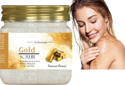 PERLENTE Gold Face and Body Massage Scrub | Instant Glow  Scrub(360 ml)