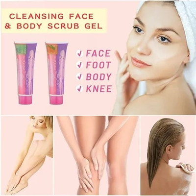 Amaryllis Strawberry Scrub Gel - For Glowing Skin, Reduce Pigmentation Pack Of 2 Scrub(200 ml)