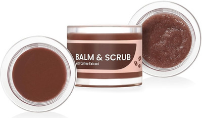 THTC Balm & Scrub with Coffee Extract for Pigmented Lips | Moisturises Dry Lips Scrub(7 g)