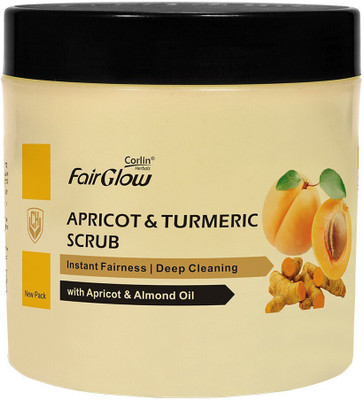 Corlin Apricot Turmeric Scrub | Instant Fairness & Deep Cleansing Scrub(803 g)