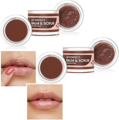 Latixmat 2 in 1 Lip Scrub & Lip Balm Pack Of 2 Scrub(14 g)