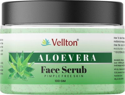 vellton Natural Aloevera Skin Scrub Whitening Face Scrub for Glowing Skin Scrub(100 g)