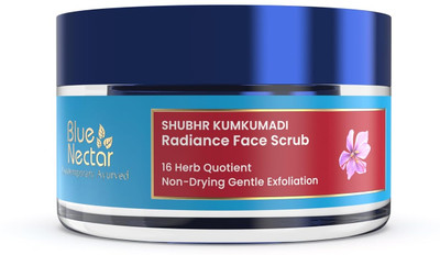 Blue Nectar Ayurvedic Brightening Face Scrub for Women with Kumkumadi Face Glowing Oil Scrub(15 g)