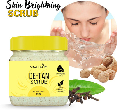 smartdrops Face & Body Walnut Scrub With De-Tan Solution for Lightening & Brightening Skin Scrub(250 g)