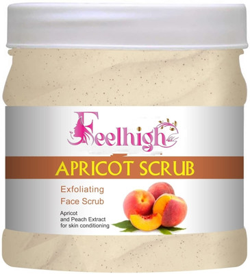 feelhigh Apricot Scrub Exfoliating Apricot And peach extract for Skin Conditioning Scrub(500 ml)