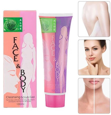 Wiffy Aloe Face Body Scrub Cleansing Gel Moisturizing  Scrub(100 ml)