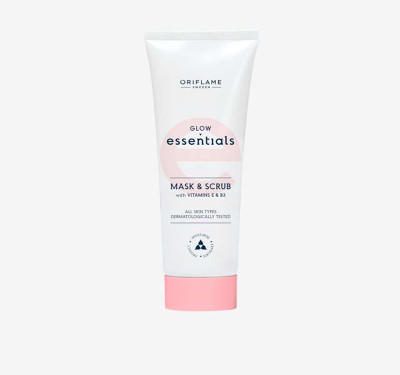 Oriflame Sweden Glow Essentials Mask & Scrub with Vitamins E & B3 75ml Scrub(75 g)