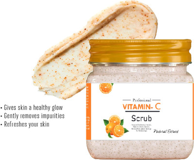 KAIASHA Vitamin C Face Scrub for Glowing Skin, With Vitamin C Scrub(380 ml)