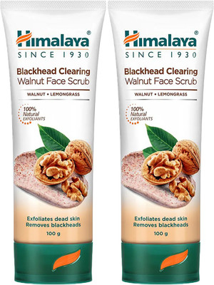 HIMALAYA BLACKHEAD CLEARING WALNUT FS 100G (PACK OF 2 ) Scrub(200 g)