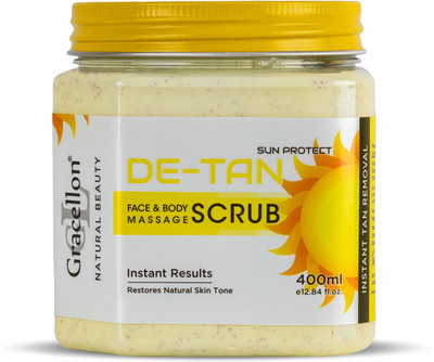 Gracellon De-Tan Face and Body Massage  Scrub(400 ml)
