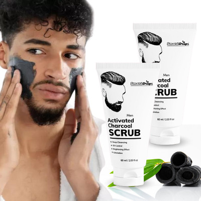 smartdrops Anti Pollution & Anti Acne Charcoal Men Face  Scrub(120 ml)