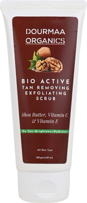 DOURMAA ORGANICS Bio Acive Tan Removing & Exfoliating Scrub with Shea Butter & Vitamin C Scrub(100 g)