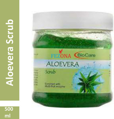 FEZONA Biocare Aloevera Face And Body Scrub 500 ml - Paraben And Sls free Scrub(500 ml)