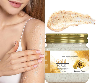 PERLENTE Professional Face & Body Gold  Scrub(360 ml)