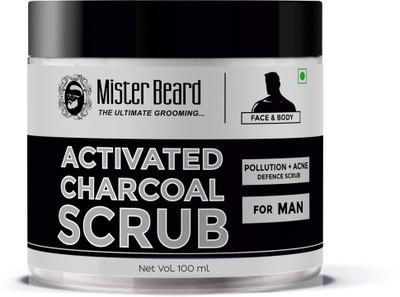 Mister Beard Activated Charcoal Scrub 100gm Scrub(100 g)
