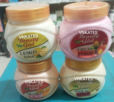 VNKATES AROMA BEAUTY GIRL FACE & BODY SCRUB PACK OF 4 (250ML EACH) MIX FLAVOURS Scrub(1000 ml)