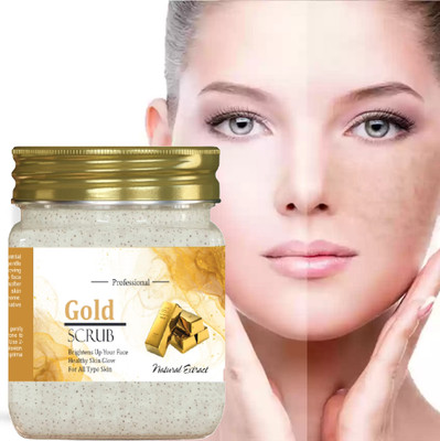PERLENTE Gold Face & Body Scrub Shining Skin & Pimple Free Skin  Scrub(360 ml)