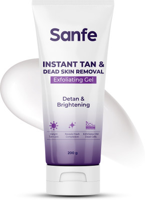 Sanfe Instant Tan & Dead Skin Removal Exfoliating Gel Visibly Removes Tan Dirt Scrub(200 g)