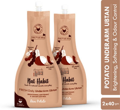 Nat Habit Underarm Darkness Removal Cream Scrub, Whitening, Odour Control�-�Raw�Potato Scrub(80 g)